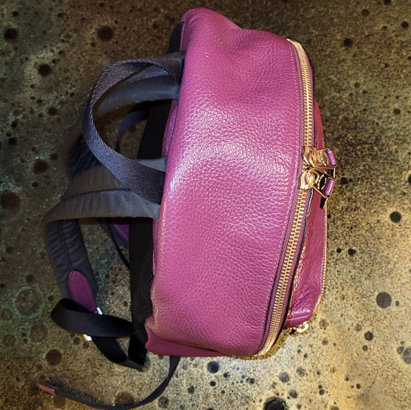 Coach Jes Berry Multi Pebbled Leather Small Backpack Varsity Stripe F89167 - Picture 12 of 16